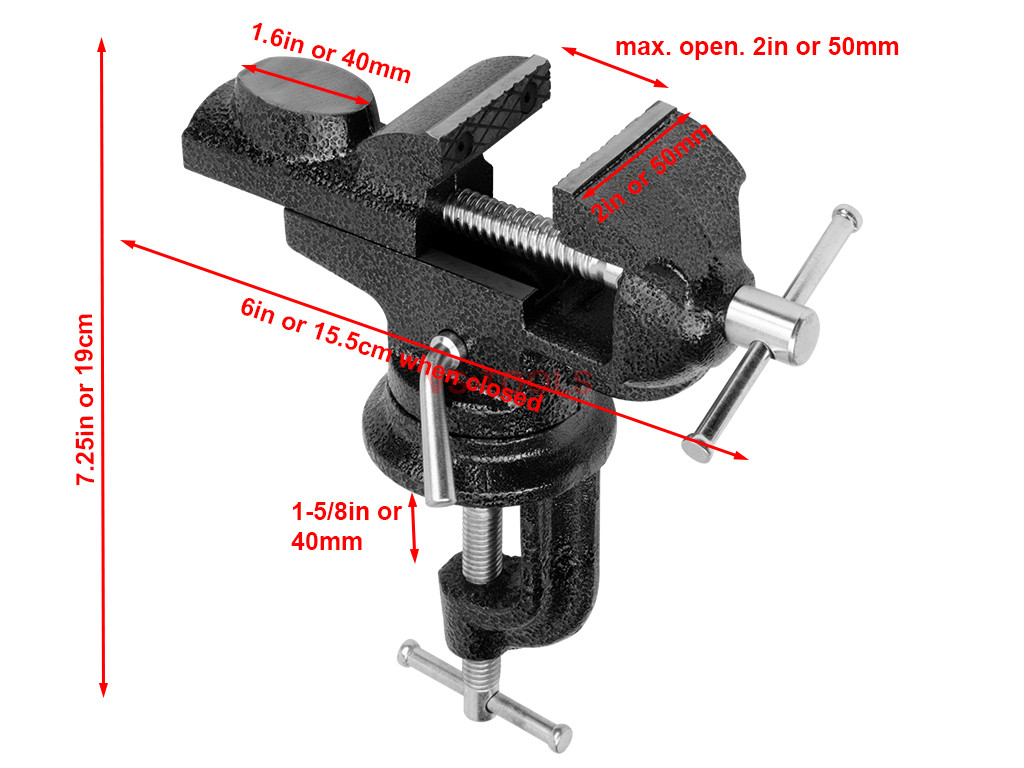 Portable Swivel Base Work Bench Table Top Vice Vise 2inch